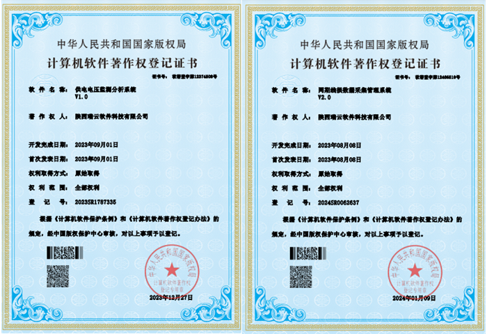 再获四项软件著作权证书